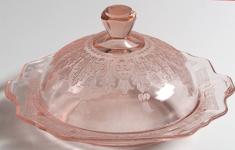 Princess Pink Round Covered Butter by Anchor Hocking-1