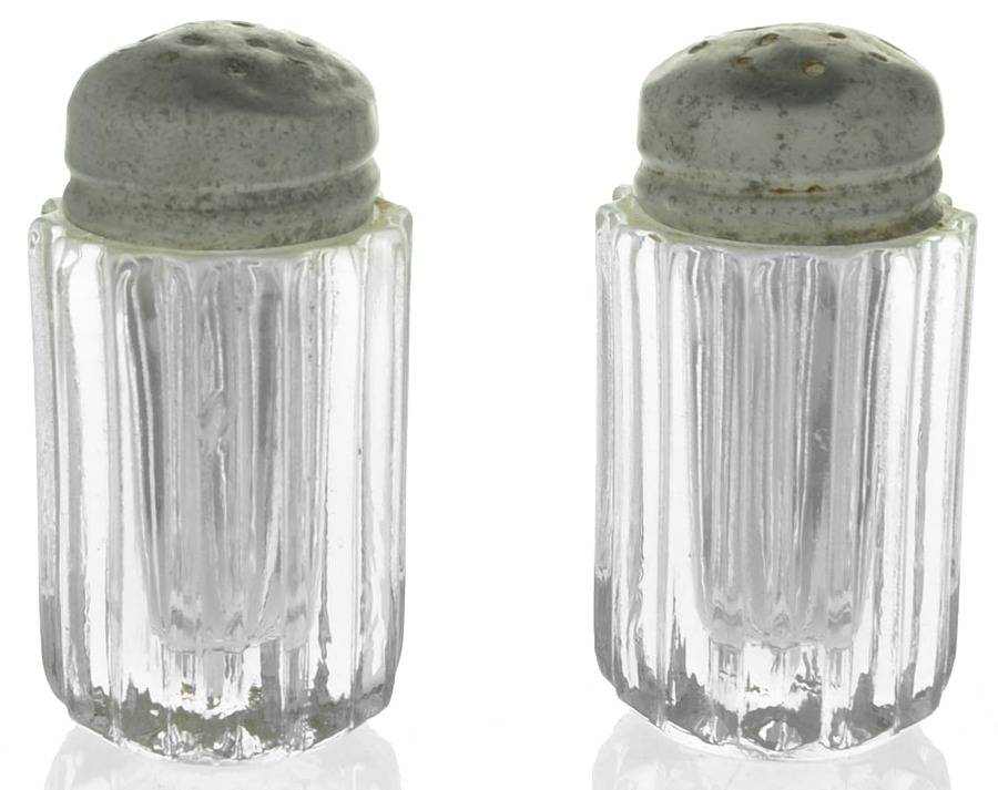Queen Mary Clear Shaker Set w/Metal Lids by Anchor Hocking-1