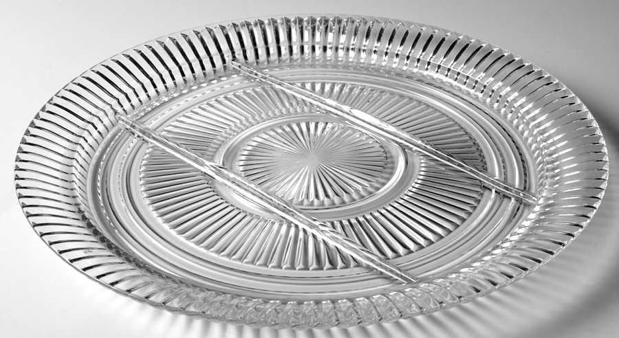 Queen Mary Clear 12" Round 3 Part Relish by Anchor Hocking-1