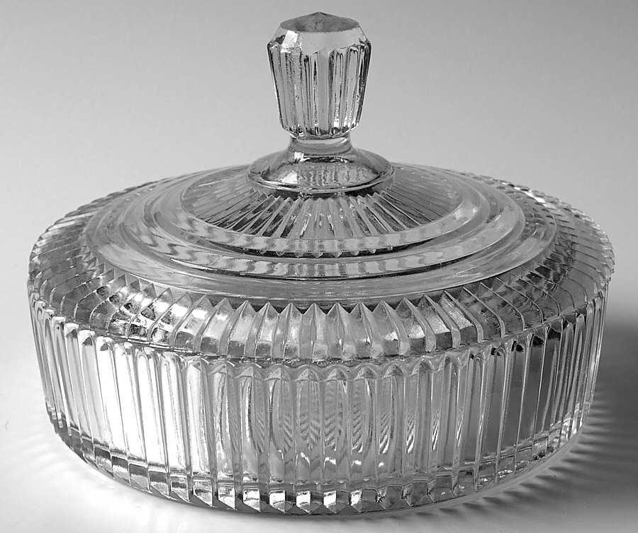 Queen Mary Clear Candy Dish & Lid by Anchor Hocking-1