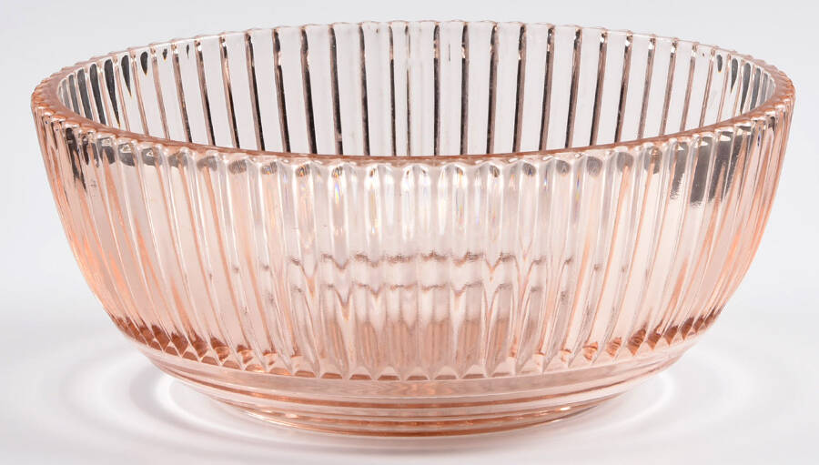 Queen Mary Pink Cereal Bowl by Anchor Hocking-1