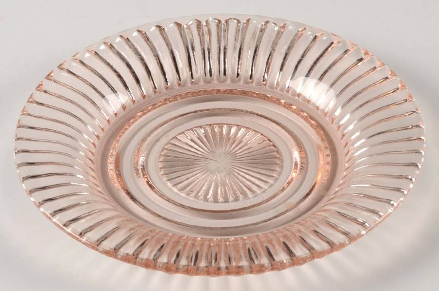 Queen Mary Pink Bread & Butter Plate by Anchor Hocking-1