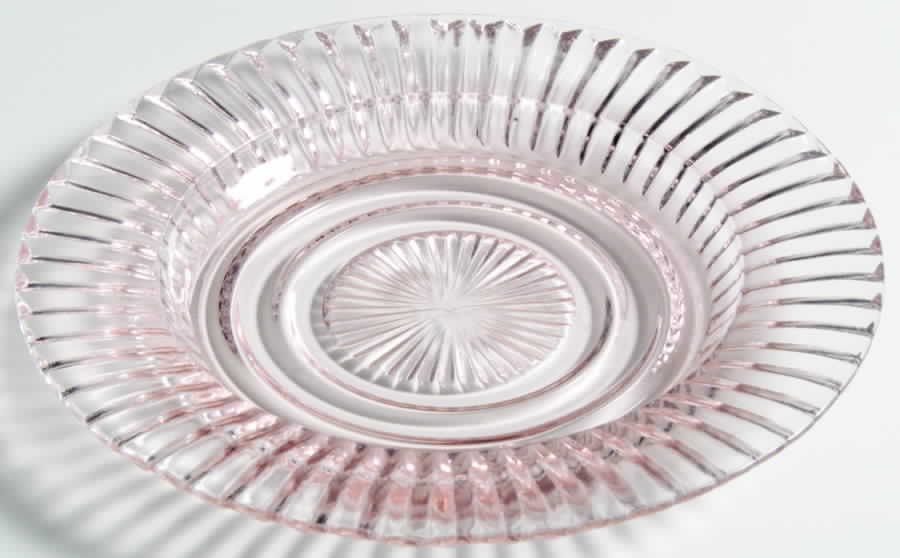 Queen Mary Pink Bread & Butter Plate by Anchor Hocking-1