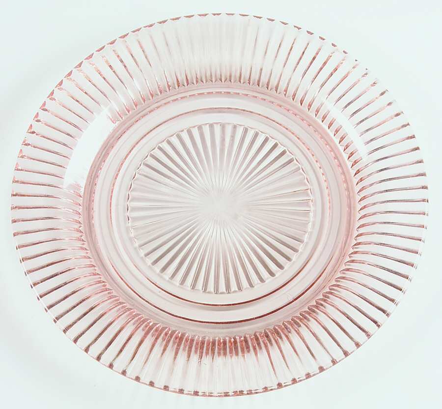 Queen Mary Pink Dinner Plate by Anchor Hocking-1