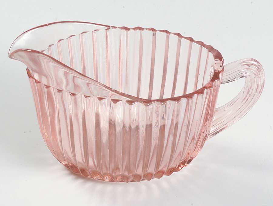 Queen Mary Pink Creamer by Anchor Hocking-1
