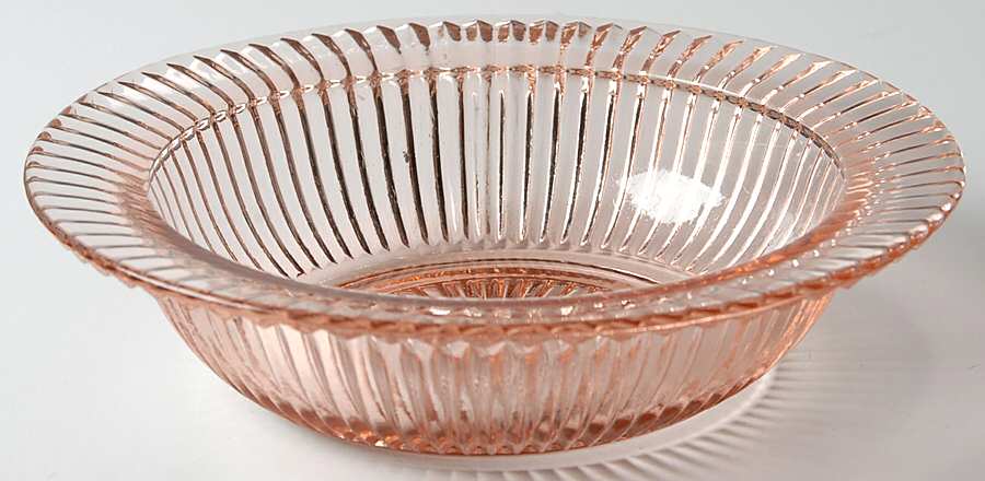 Queen Mary Pink Round Butter Dish No Lid by Anchor Hocking-1