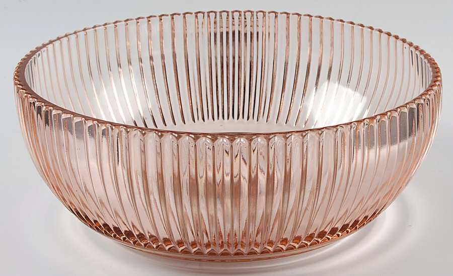 Queen Mary Pink 8" Large Fruit Bowl by Anchor Hocking-1