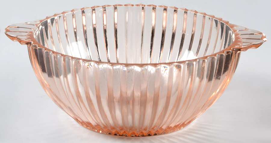 Queen Mary Pink Lugged Soup Bowl by Anchor Hocking-1