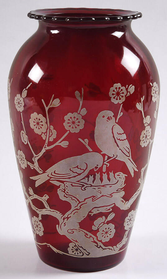 Royal Ruby 9" Flower Vase by Anchor Hocking-1