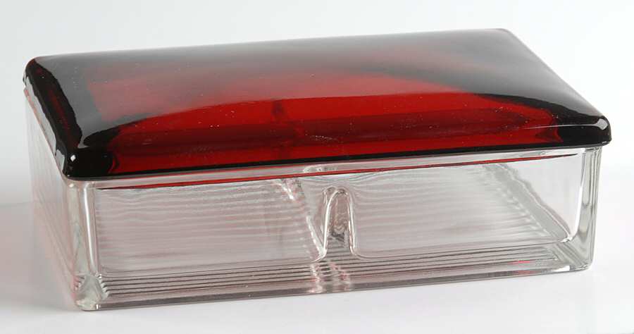Royal Ruby Cigarette Box & Lid by Anchor Hocking-1