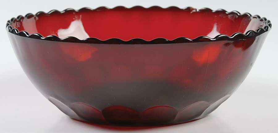 Royal Ruby 8" Large Fruit Bowl by Anchor Hocking-1