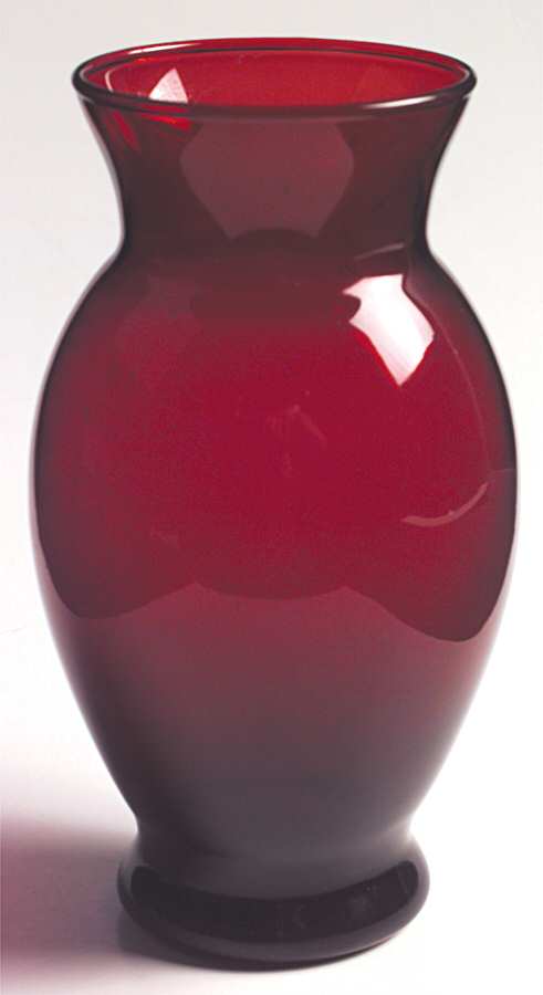 Royal Ruby 6" Flared Vase by Anchor Hocking-1