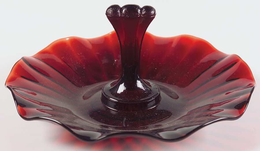 Royal Ruby Handled Mint Dish by Anchor Hocking-1