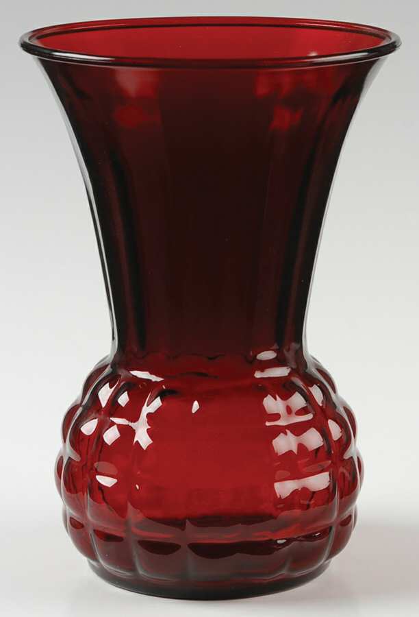 Royal Ruby 9" Flared Vase by Anchor Hocking-1
