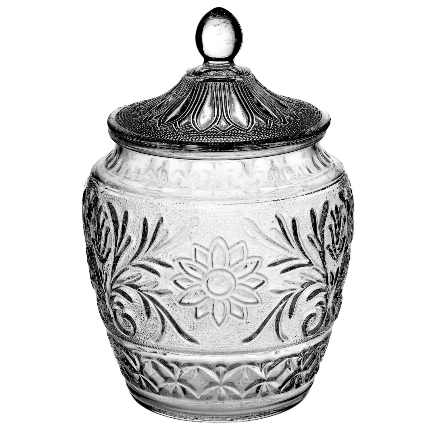 Sandwich Clear Cookie Jar & Lid by Anchor Hocking-1