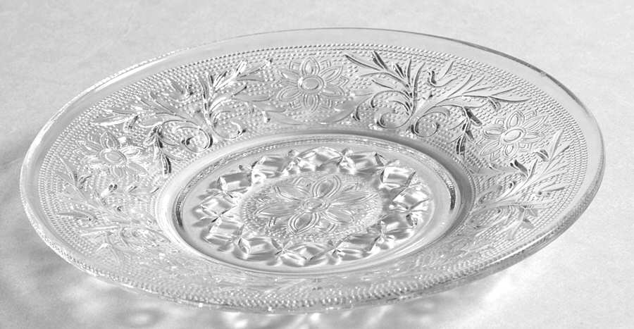 Sandwich Clear Custard Cup Liner/Plate by Anchor Hocking-1