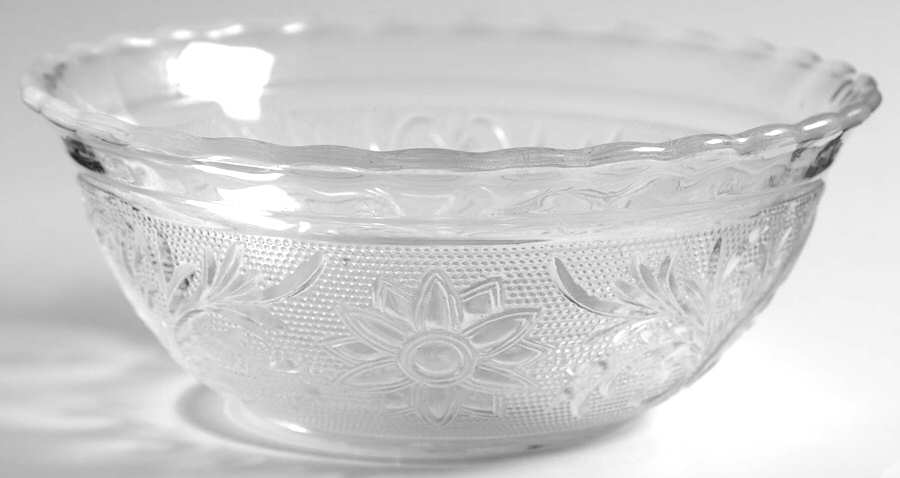 Sandwich Clear 6" Scalloped Bowl by Anchor Hocking-1