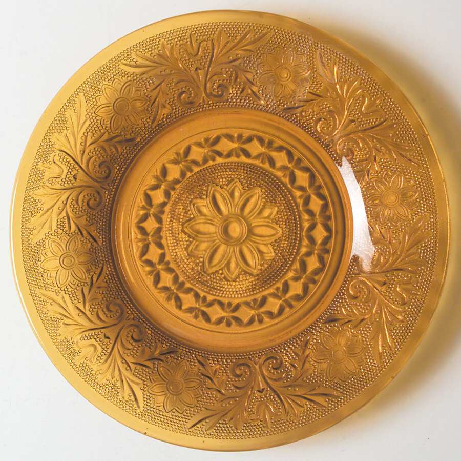 Sandwich Desert Gold Dessert Plate by Anchor Hocking-1