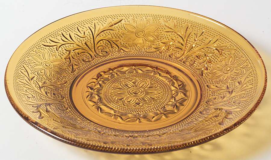 Sandwich Desert Gold Saucer Only by Anchor Hocking-1