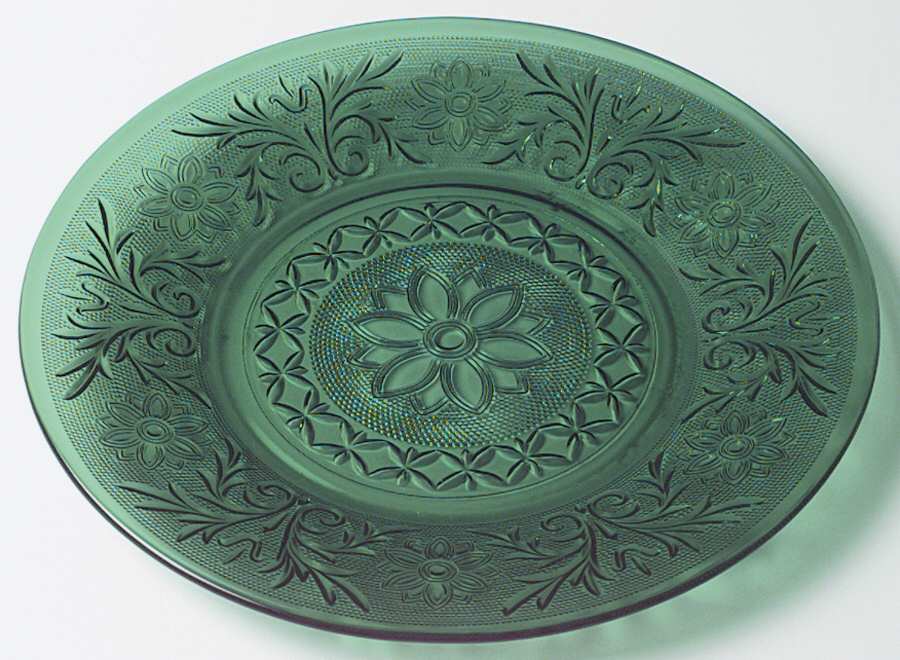 Sandwich Forest Green Dinner Plate by Anchor Hocking-1