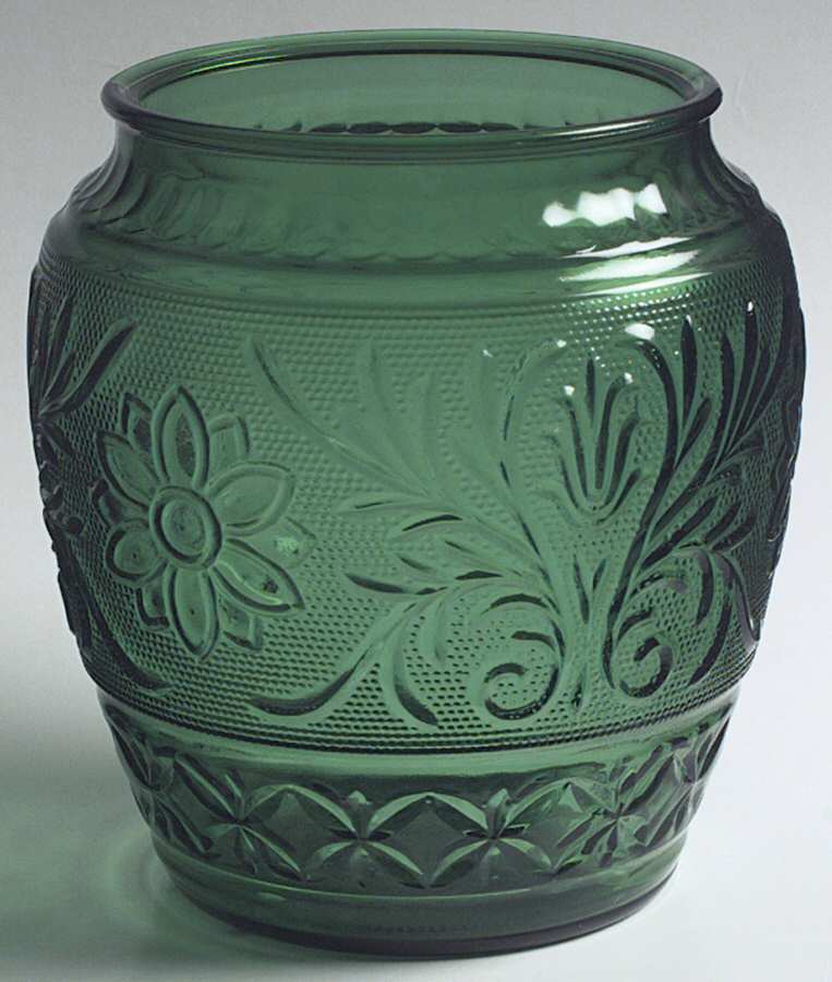 Sandwich Forest Green Open Cookie Jar by Anchor Hocking-1