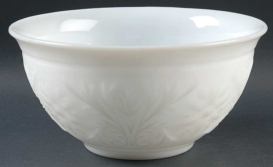 Sandwich White Punch Bowl by Anchor Hocking-1