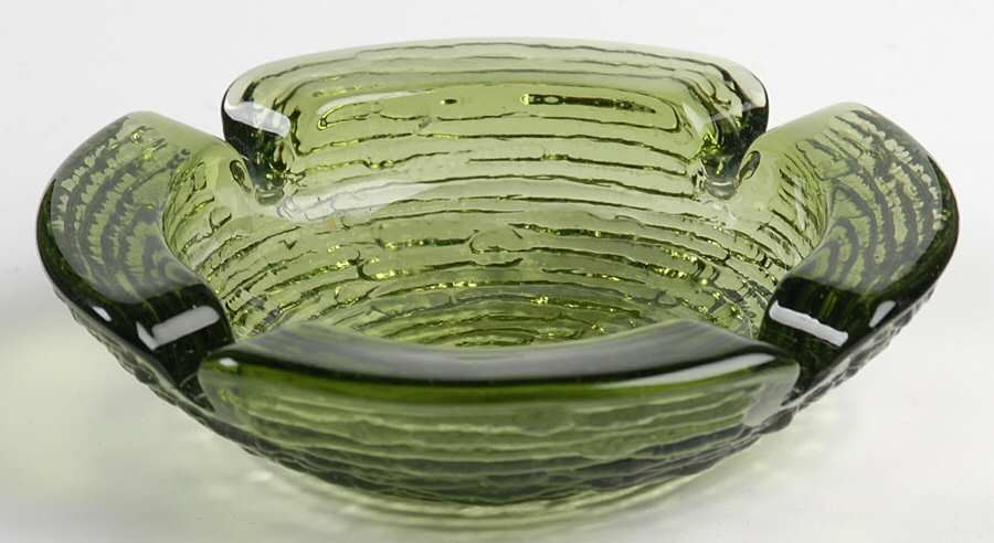 Soreno Avocado Green 4" Ashtray by Anchor Hocking-1