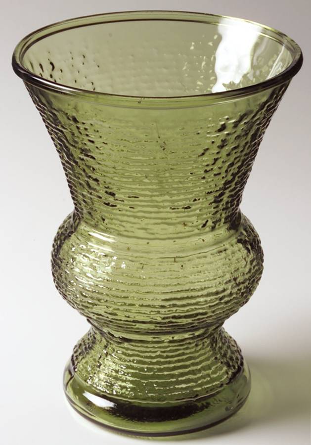 Soreno Avocado Green 10" Flower Vase by Anchor Hocking-1