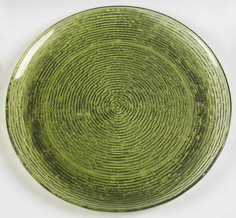 Soreno Avocado Green Torte Plate by Anchor Hocking-1