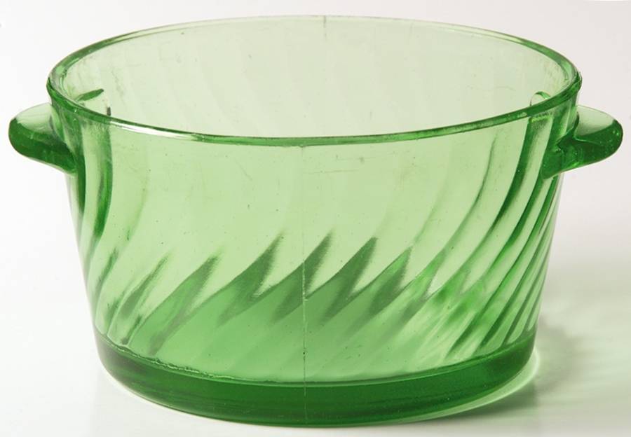 Spiral Green Ice Bucket by Anchor Hocking-1