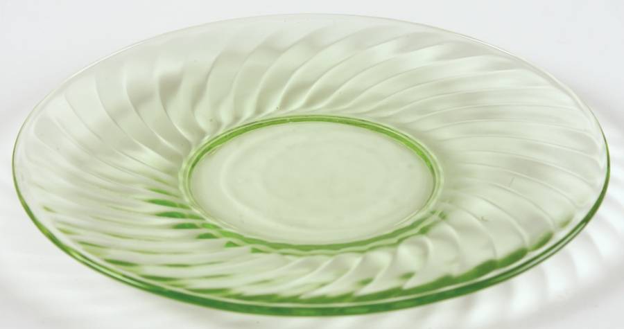 Spiral Green Bread & Butter Plate by Anchor Hocking-1