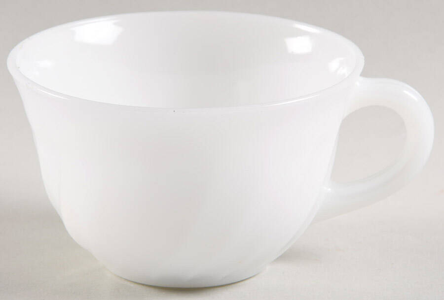 Swirl Anchor White (Smooth Edge) Cup Only by Anchor Hocking-1