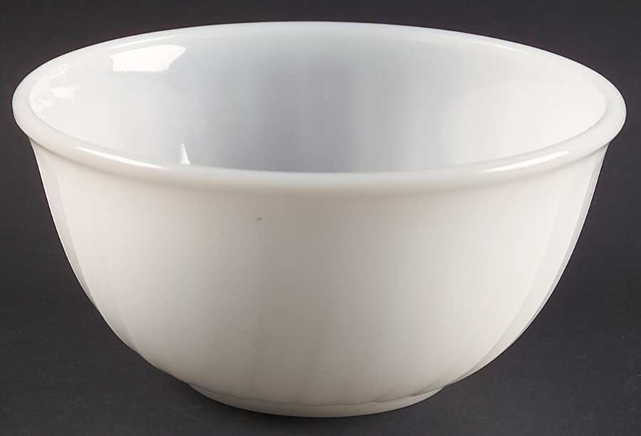 Swirl Anchor White (Smooth Edge) 7" Mixing Bowl by Anchor Hocking-1