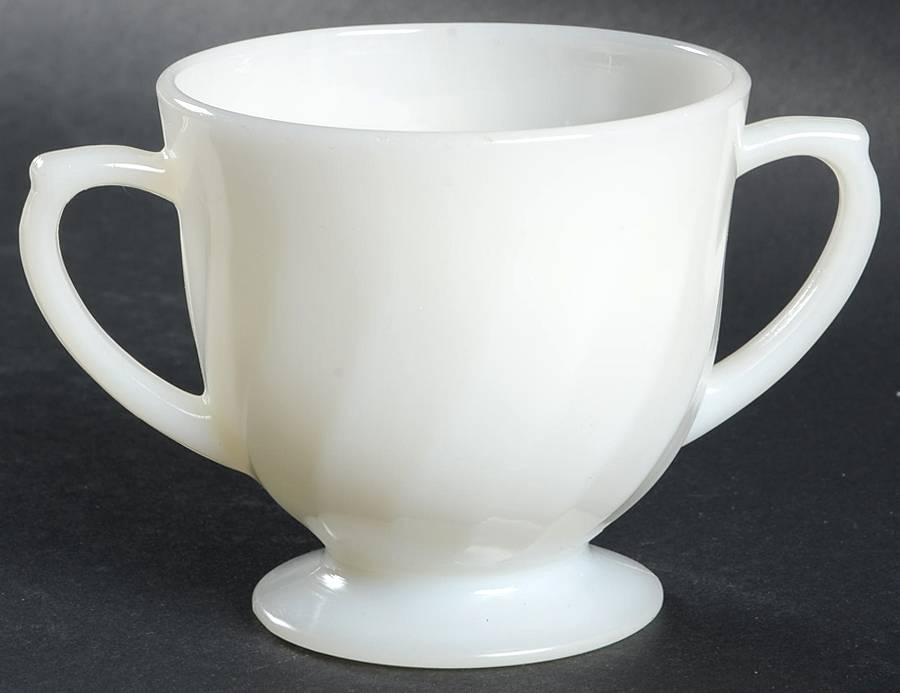 Swirl Anchor White (Smooth Edge) Open Sugar by Anchor Hocking-1