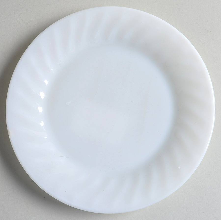 Swirl Anchor White (Smooth Edge) 7" Salad Plate by Anchor Hocking-1