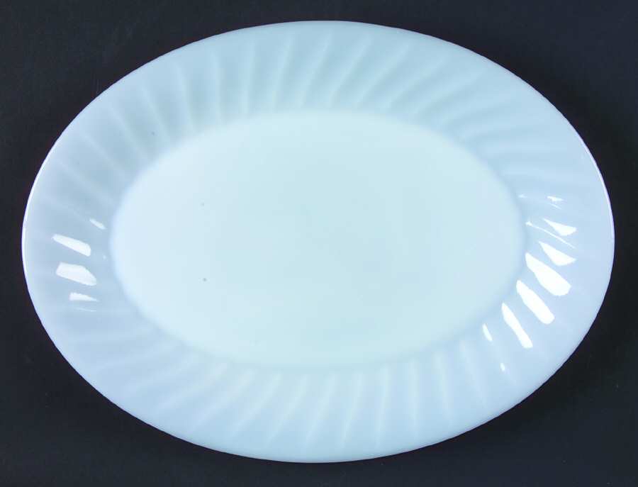 Swirl Azur Ite Under 13" Platter by Anchor Hocking-1
