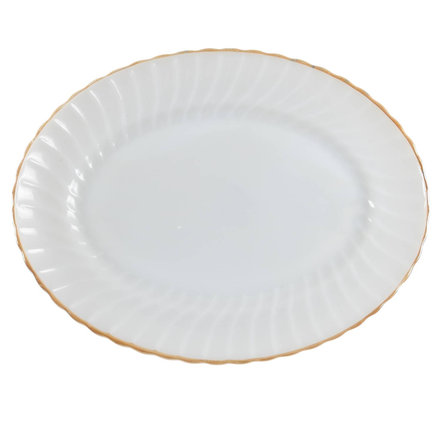 Golden Shell (Shell) 15" Oval Platter by Anchor Hocking-1