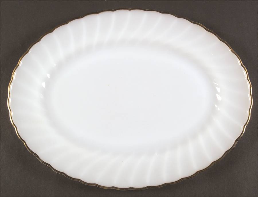 Golden Shell (Shell) 13" Oval Platter by Anchor Hocking-1