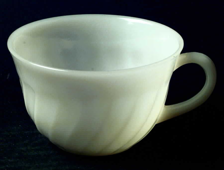 Swirl Ivory White Cup Only by Anchor Hocking-1