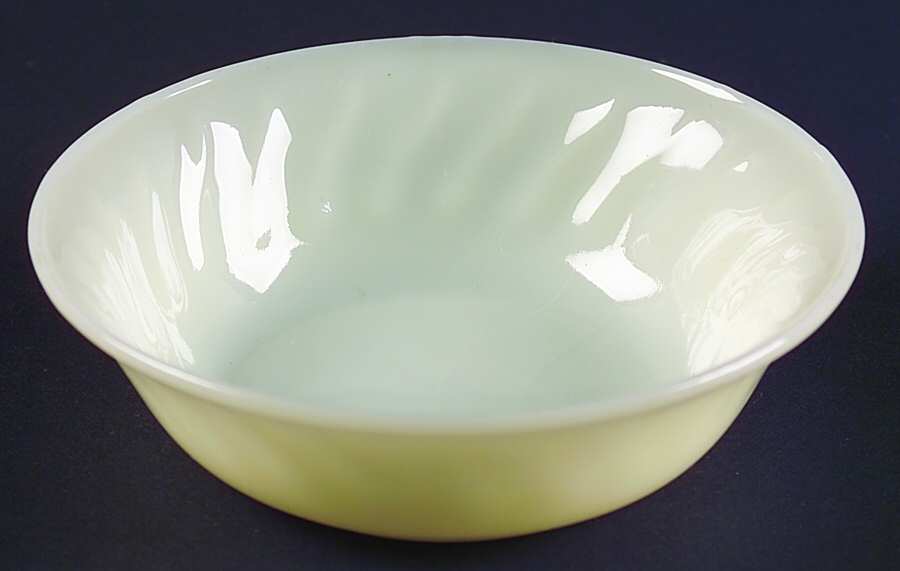 Swirl Ivory White Small Fruit Dessert Bowl by Anchor Hocking-1