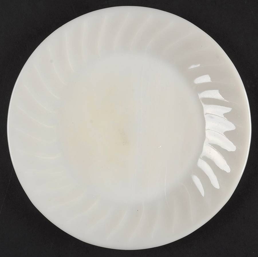 Swirl Ivory White 7" Salad Plate by Anchor Hocking-1