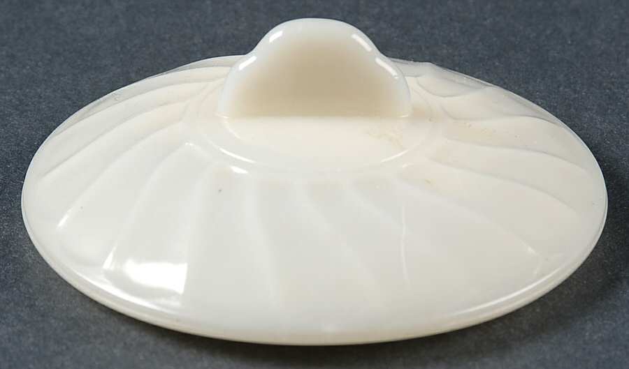 Swirl Ivory White Lid for Sugar Bowl by Anchor Hocking-1