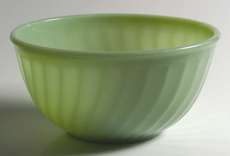 Swirl Jade Ite Shell 8" Mixing Bowl by Anchor Hocking-1