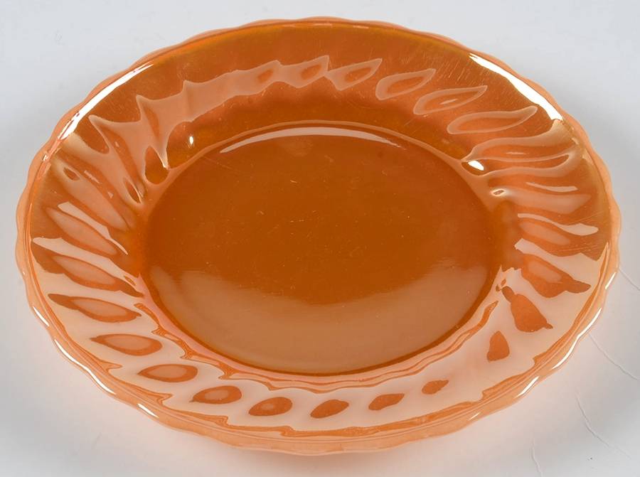 Peach Lustre Swirl 7" Salad Plate by Anchor Hocking-1