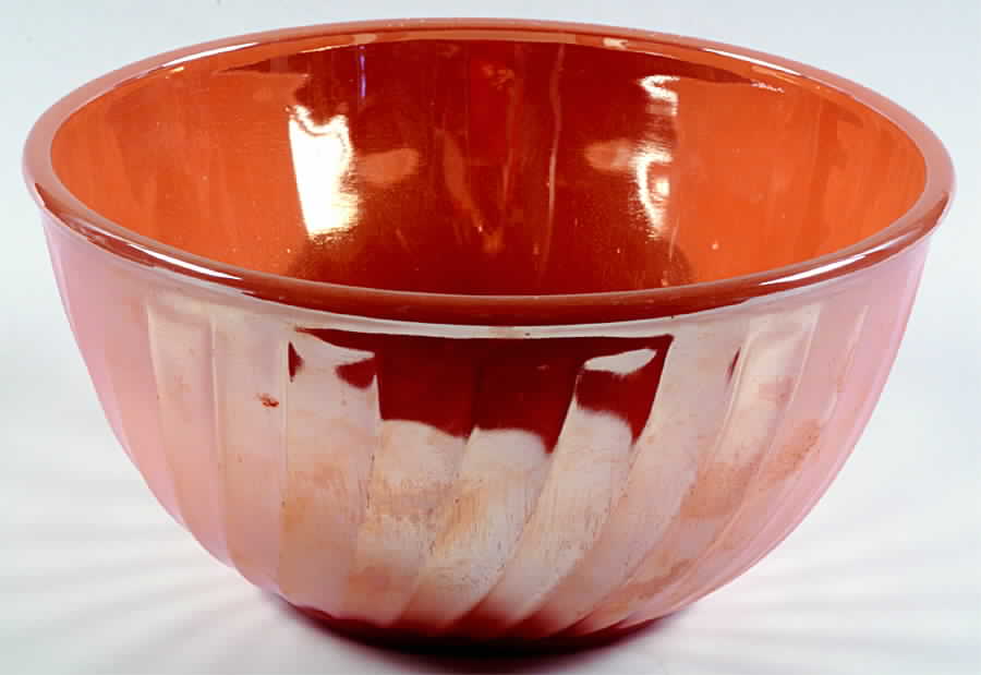 Peach Lustre Swirl 9" Mixing Bowl by Anchor Hocking-1