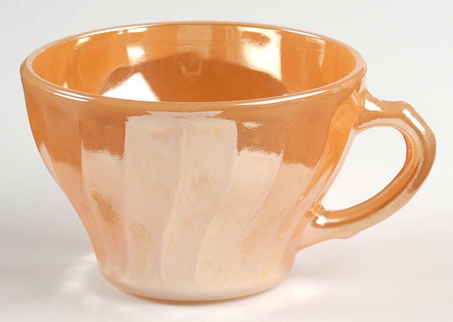 Peach Lustre Swirl Cup Only by Anchor Hocking-1