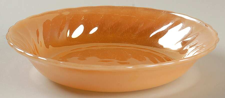 Peach Lustre Swirl Coupe Soup Bowl by Anchor Hocking-1