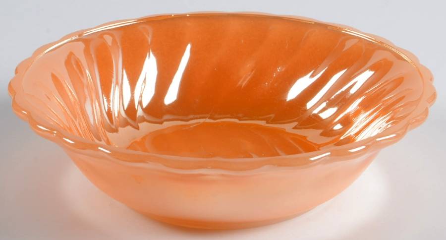 Peach Lustre Swirl Small Fruit Dessert Bowl by Anchor Hocking-1
