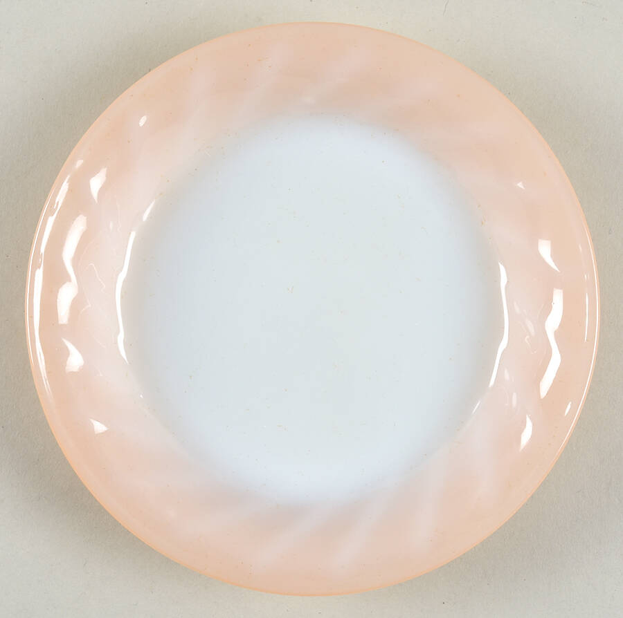 Swirl Pink Saucer Only by Anchor Hocking-1