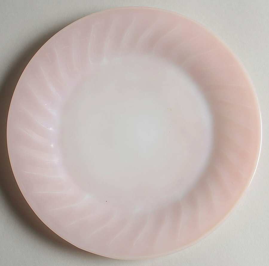 Swirl Pink 7" Salad Plate by Anchor Hocking-1